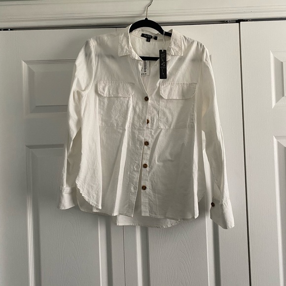 NWT South Moon Under White Button Down - Picture 1 of 4